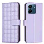 For Redmi 13C Square Texture Leather Phone Case(Purple)