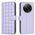 For Redmi A3 Square Texture Leather Phone Case(Purple)