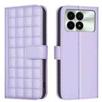 For Redmi K70 / K70 Pro Square Texture Leather Phone Case(Purple)