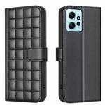 For Redmi Note 12 4G Global Square Texture Leather Phone Case(Black)