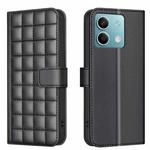 For Redmi Note 13 5G Square Texture Leather Phone Case(Black)