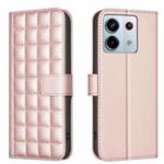 For Redmi Note 13 Pro 5G Square Texture Leather Phone Case(Rose Gold)