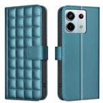 For Redmi Note 13 Pro 4G Global Square Texture Leather Phone Case(Green)