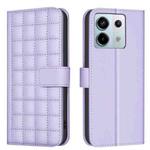 For Redmi Note 13 Pro 4G Global Square Texture Leather Phone Case(Purple)