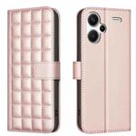 For Redmi Note 13 Pro+ 5G Square Texture Leather Phone Case(Rose Gold)