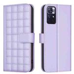 For Redmi Note 11 / Note 11S Square Texture Leather Phone Case(Purple)