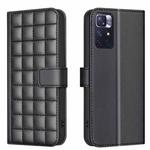 For Redmi Note 11 / Note 11S Square Texture Leather Phone Case(Black)