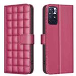 For Redmi Note 12S Global Square Texture Leather Phone Case(Red)