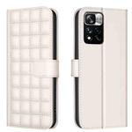 For Redmi Note 11 Pro 5G / 4G Global Square Texture Leather Phone Case(Beige)