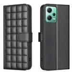 For Redmi Note 12 5G Global / Xiaomi Poco X5 Square Texture Leather Phone Case(Black)