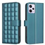 For Redmi Note 12 Pro Global Square Texture Leather Phone Case(Green)