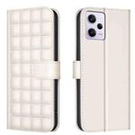 For Redmi Note 12 Pro Global Square Texture Leather Phone Case(Beige)