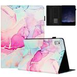 For Lenovo Tab P11 2nd / TB-350 Marble Litchi Leather Smart Tablet Case(Pink)