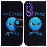 For Samsung Galaxy S24 FE 5G Coloured Drawing Flip Leather Phone Case(Anger)