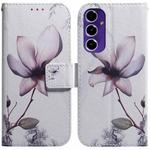 For Samsung Galaxy S24 FE 5G Coloured Drawing Flip Leather Phone Case(Magnolia)