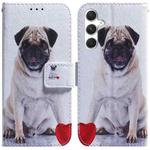 For Samsung Galaxy S25 5G Coloured Drawing Flip Leather Phone Case(Pug)