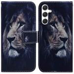 For Samsung Galaxy S25 5G Coloured Drawing Flip Leather Phone Case(Lion)