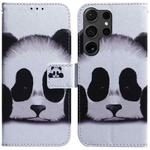 For Samsung Galaxy S25 Ultra 5G Coloured Drawing Flip Leather Phone Case(Panda)