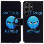 For Samsung Galaxy S25 Ultra 5G Coloured Drawing Flip Leather Phone Case(Anger)