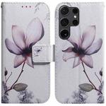 For Samsung Galaxy S25 Ultra 5G Coloured Drawing Flip Leather Phone Case(Magnolia)