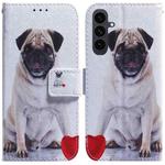 For Samsung Galaxy S25 FE 5G Coloured Drawing Flip Leather Phone Case(Pug)