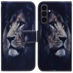 For Samsung Galaxy S25 FE 5G Coloured Drawing Flip Leather Phone Case(Lion)