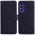 For Samsung Galaxy S24 FE 5G Skin Feel Pure Color Flip Leather Phone Case(Black)