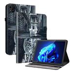 For itel Pad One 10.1 Crystal Texture Painted Leather Smart Tablet Case(Cat Reflection Tiger)