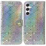 For Samsung Galaxy S25 5G Colorful Magnetic Buckle Leather Phone Case(Silver)