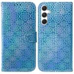 For Samsung Galaxy S25+ 5G Colorful Magnetic Buckle Leather Phone Case(Blue)