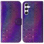 For Samsung Galaxy S25+ 5G Colorful Magnetic Buckle Leather Phone Case(Purple)