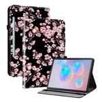 For Samsung Galaxy Tab S6 SM-T860 SM-T865 Crystal Texture Painted Leather Smart Tablet Case, without Pen(Plum Bossom)