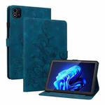 For itel Pad One 10.1 Lily Embossed Leather Tablet Case(Dark Blue)