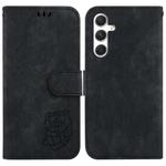 For Samsung Galaxy S25+ 5G Little Tiger Embossed Leather Phone Case(Black)