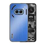 For Nothing Phone 2a PC Hybrid Aluminum Alloy Brushed Shockproof Phone Case(Blue)