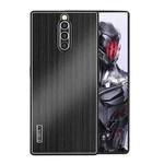 For ZTE nubia Red Magic 8 Pro / 8 Pro+ PC Hybrid Aluminum Alloy Brushed Shockproof Phone Case(Black)