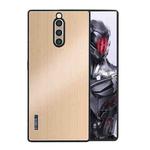 For ZTE nubia Red Magic 8 Pro / 8 Pro+ PC Hybrid Aluminum Alloy Brushed Shockproof Phone Case(Gold)