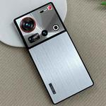 For ZTE nubia Z70 Ultra PC Hybrid Aluminum Alloy Brushed Shockproof Phone Case(Silver)
