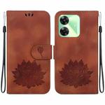 For Realme C61 / C63 / Note 60 Lotus Embossed Leather Phone Case(Brown)