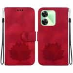 For Realme C61 / C63 / Note 60 Lotus Embossed Leather Phone Case(Red)