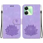 For Realme C61 / C63 / Note 60 Lotus Embossed Leather Phone Case(Purple)