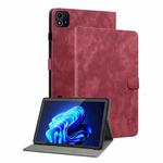 For itel Pad One 10.1 Tiger Pattern Flip Leather Tablet Case(Red)