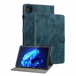 For itel Pad One 10.1 Tiger Pattern Flip Leather Tablet Case(Dark Blue)