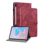 For Samsung Galaxy Tab S6 SM-T860/T865  Tiger Pattern Flip Leather Tablet Case, without Pen(Red)