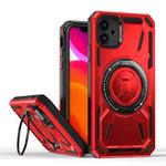 For iPhone 11 Armor II Series MagSafe Magnetic Holder Phone Case(Red)