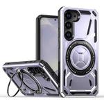 For Samsung Galaxy S22 5G Armor II Series MagSafe Magnetic Holder Phone Case(Light Purple)