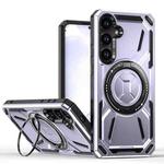 For Samsung Galaxy S22+ 5G Armor II Series MagSafe Magnetic Holder Phone Case(Light Purple)