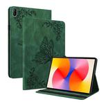 For Huawei MatePad SE 11 2024 Butterfly Flower Embossed Leather Tablet Case(Green)