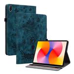 For Huawei MatePad SE 11 2024 Butterfly Rose Embossed Leather Tablet Case(Dark Blue)