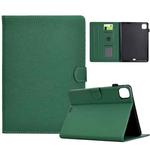 For iPad Pro 11 2024 Solid Color Fiber Texture Smart Tablet Leather Case(Green)